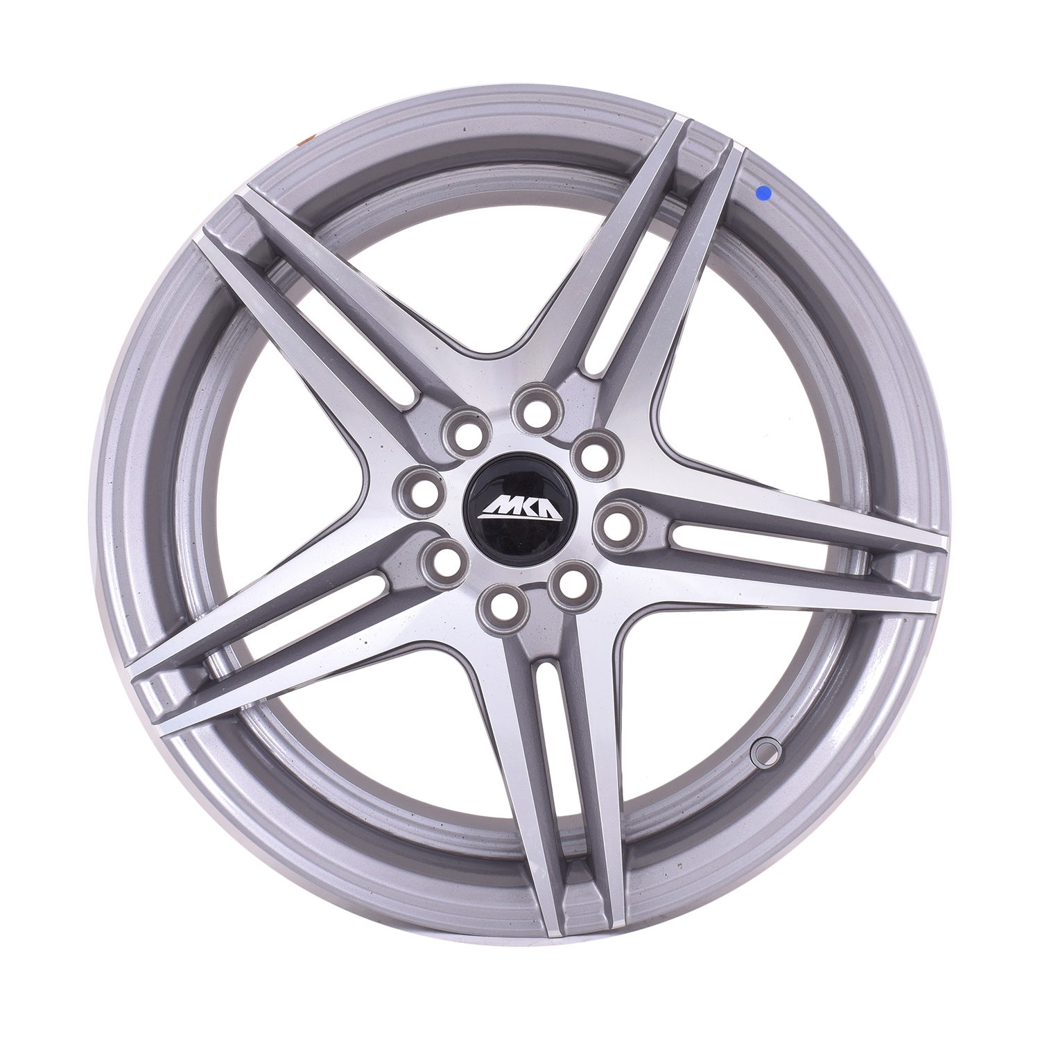 Uno Minda W1D076-000M00 Sharp Alloy Wheel 16 Inch, Diamond Cut, Gun Metal Machined, 8 Holes